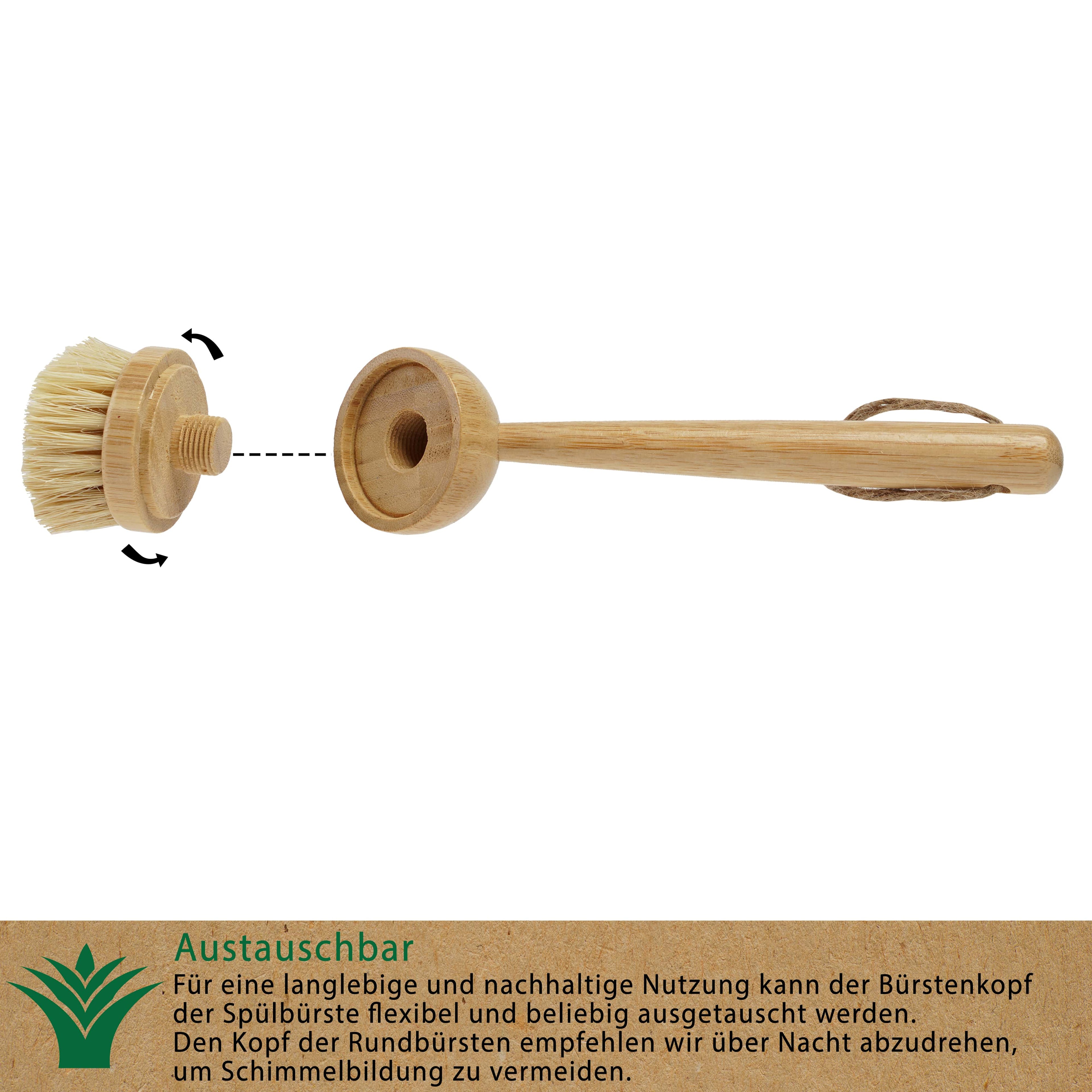 Küchen Starter-Set: Nachhaltige Spülschwämme, Öko-Schwammtücher & Spülbürste mit Ersatzkopf