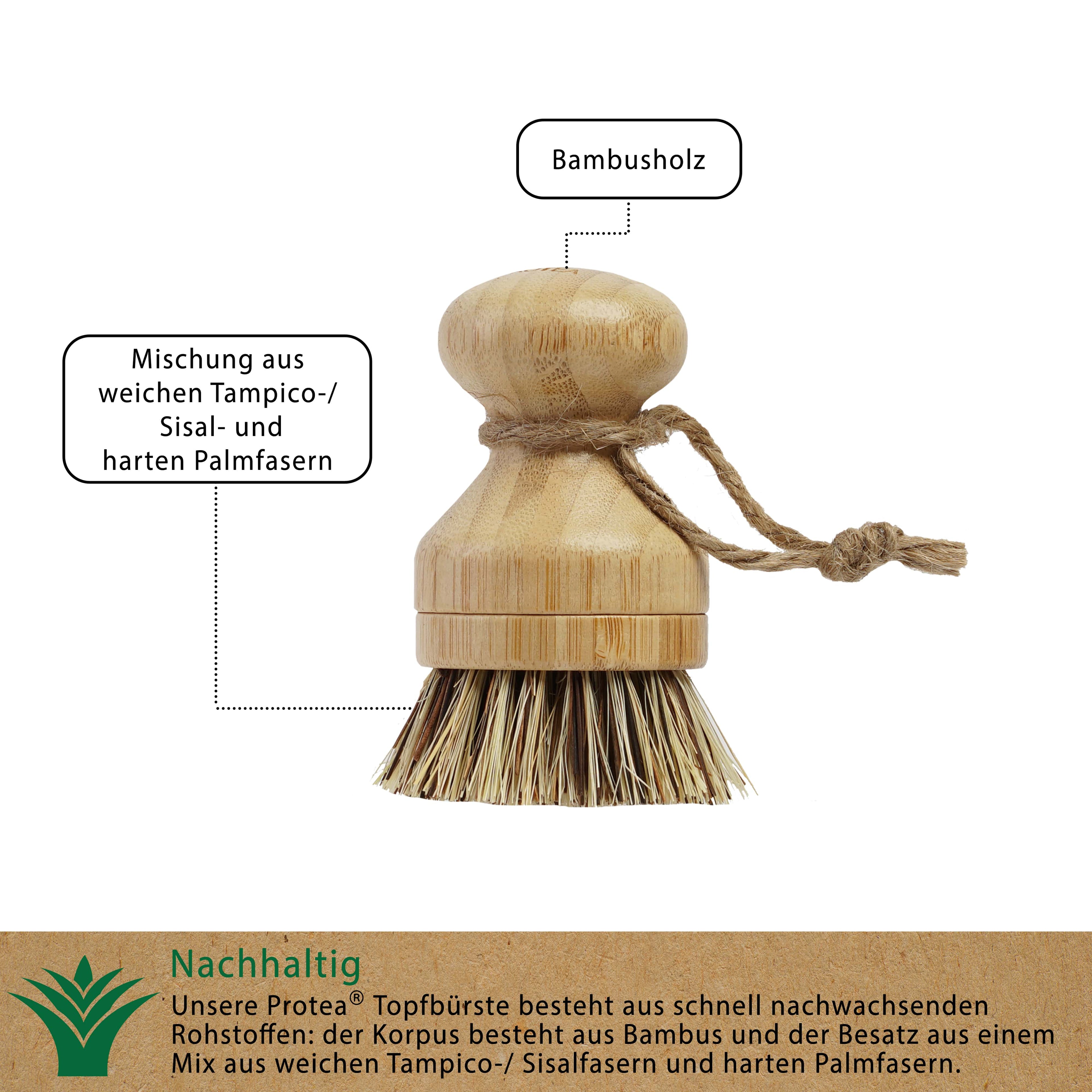 Küchen Starter-Set: Nachhaltige Spülschwämme, Öko-Schwammtücher & Topfbürste mit Ersatzkopf
