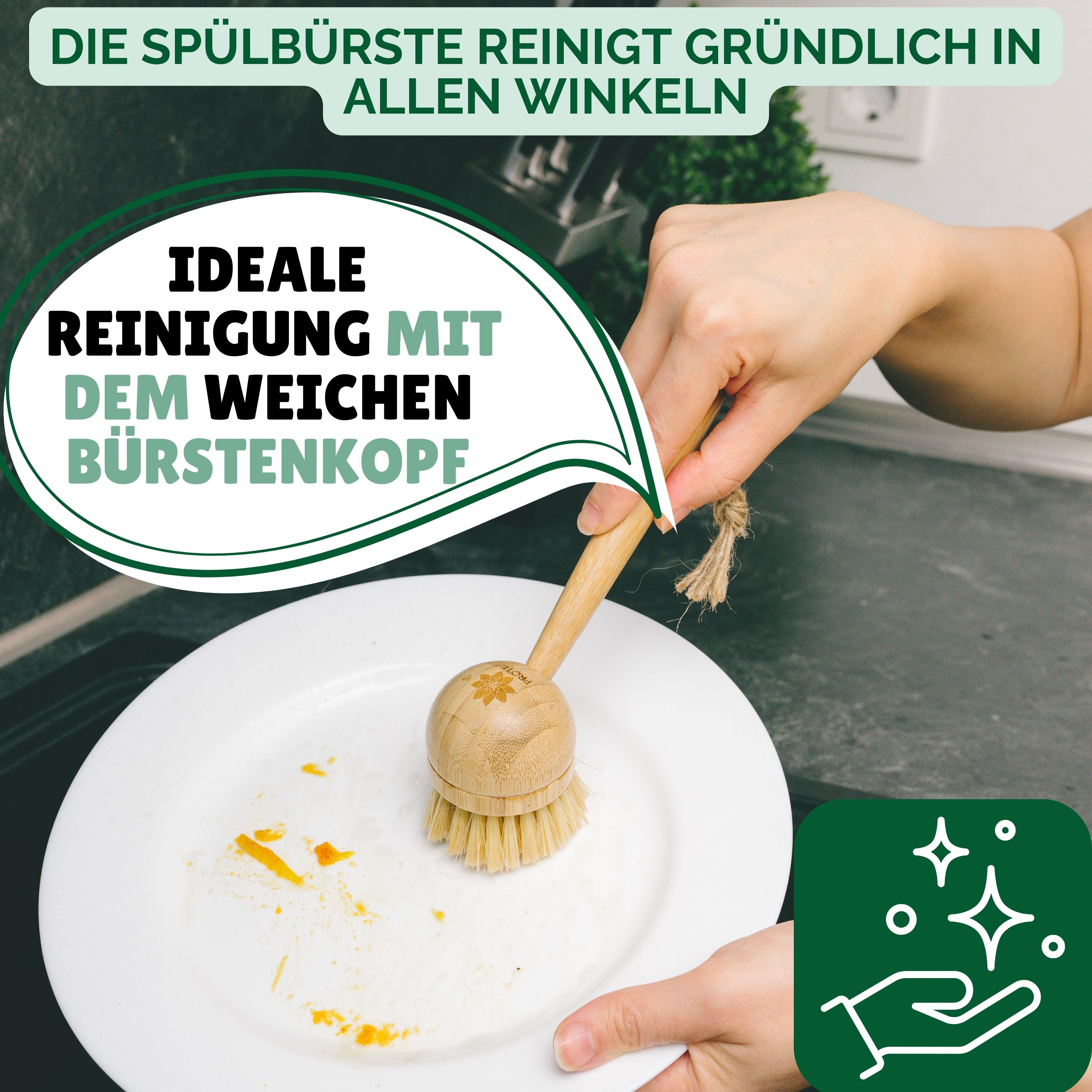 Ersatzköpfe Spül-/ Topfbürste, 2er Set