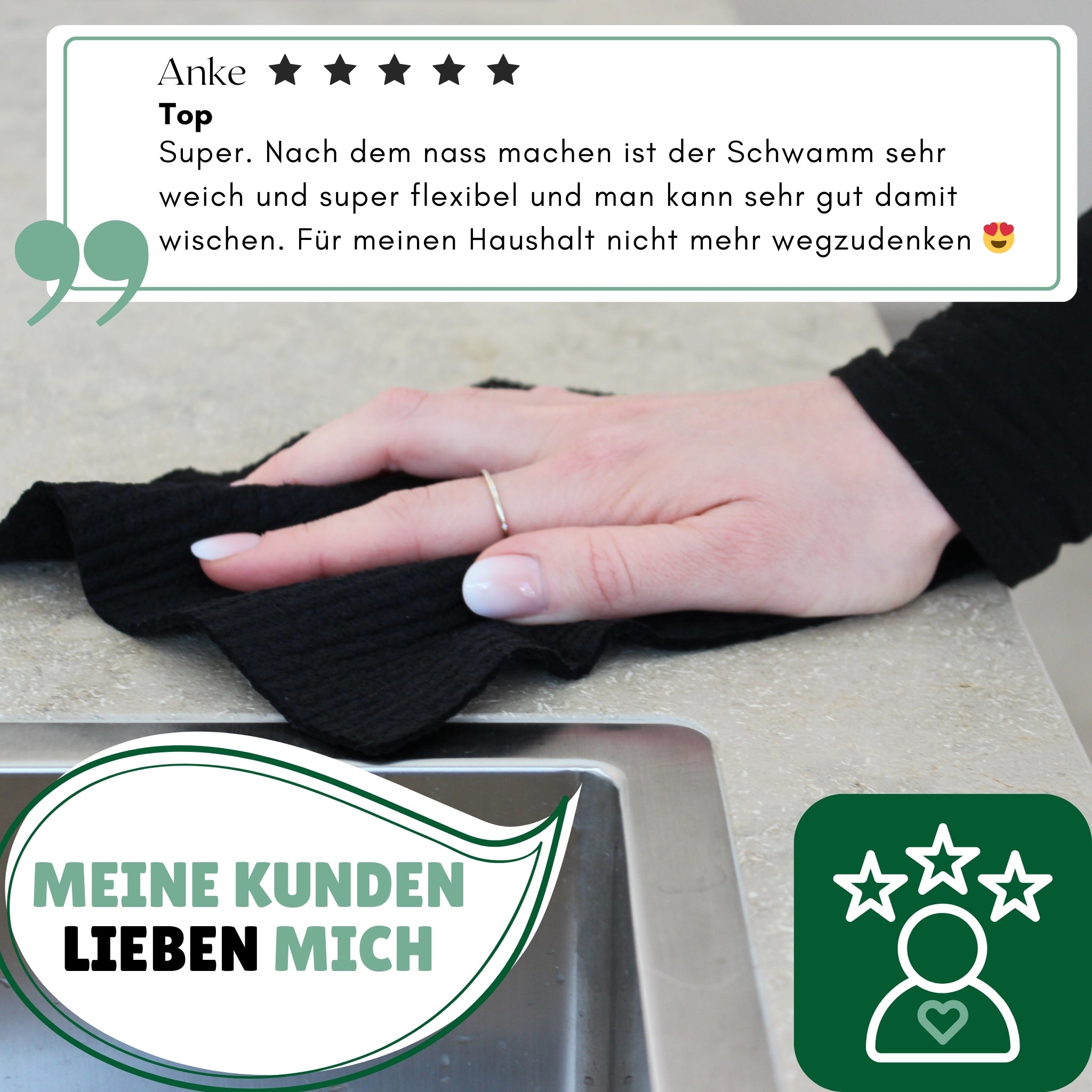 Unsere Spültücher sind perfekt zum Reinigen von Oberflächen, zum Abwaschen von Geschirr und Aufwischen von verschütteten Flüssigkeiten sowie für Badezimmer, Haustiere, Auto, Garten und Büro. Super saugfähig, absorbiert ein Spüllappen das Zwanzigfache seines Eigengewichts an Flüssigkeit.