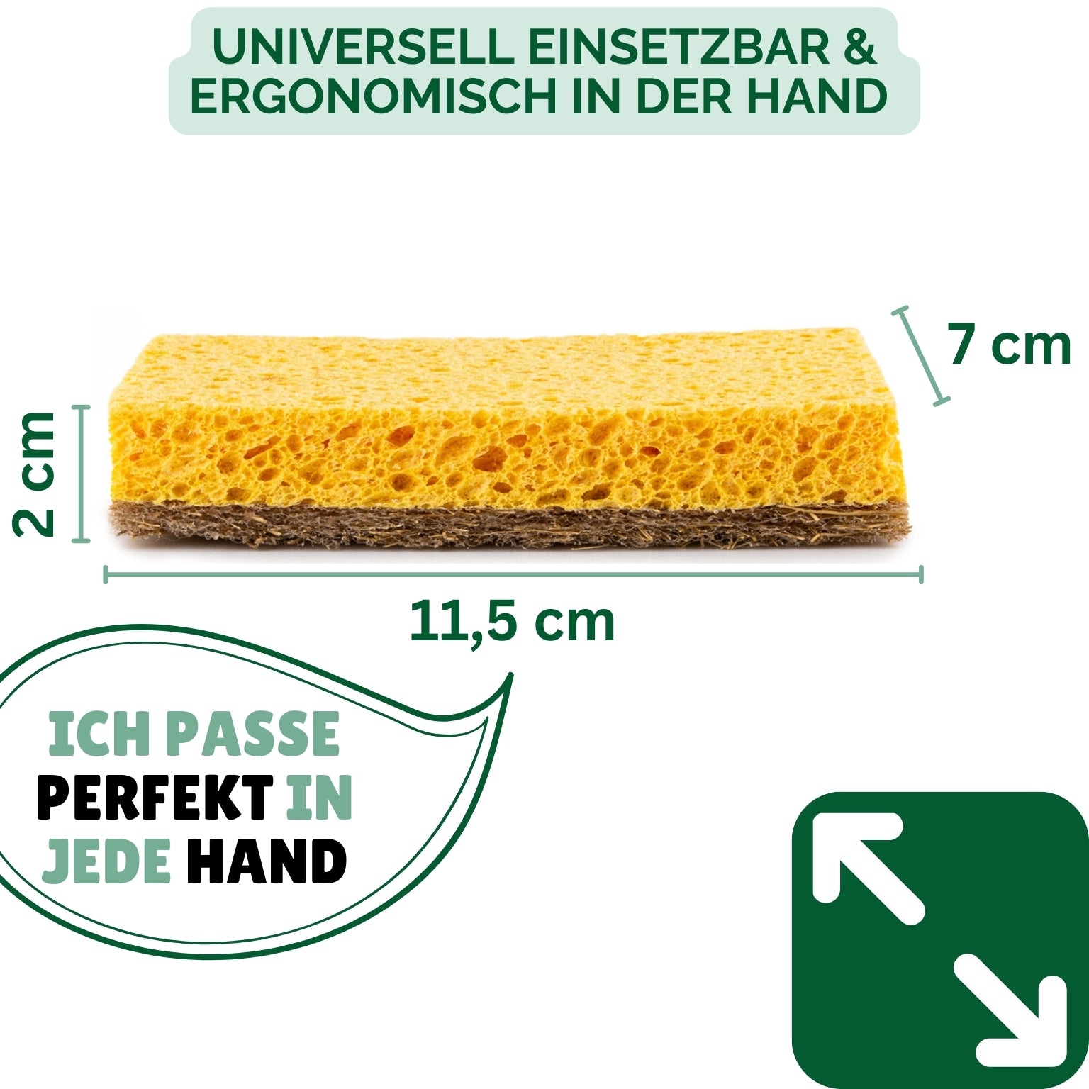 Küchen Starter-Set: Nachhaltige Spülschwämme, Öko-Schwammtücher & Spülbürste mit Ersatzkopf