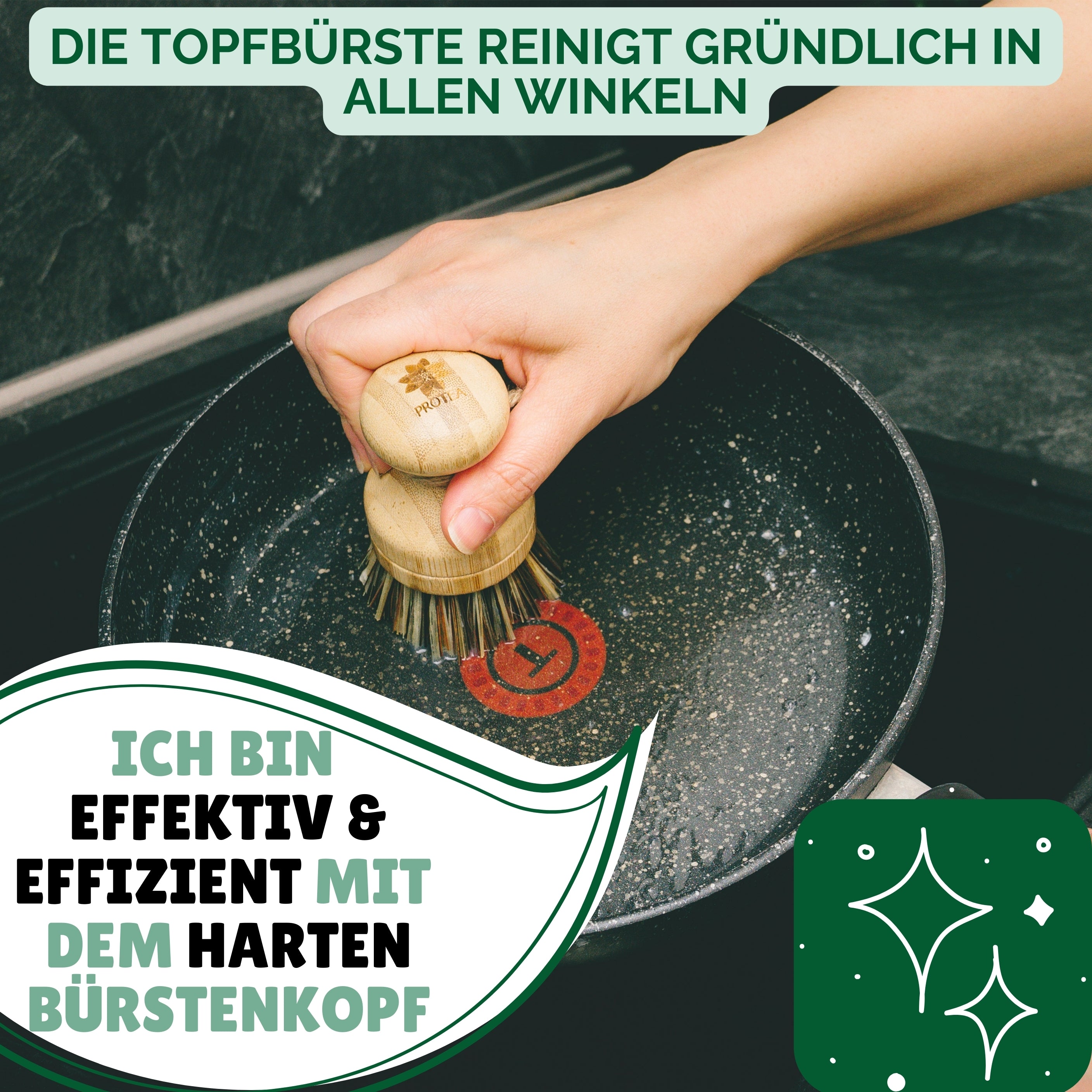 Ersatzköpfe Spül-/ Topfbürste, 2er Set