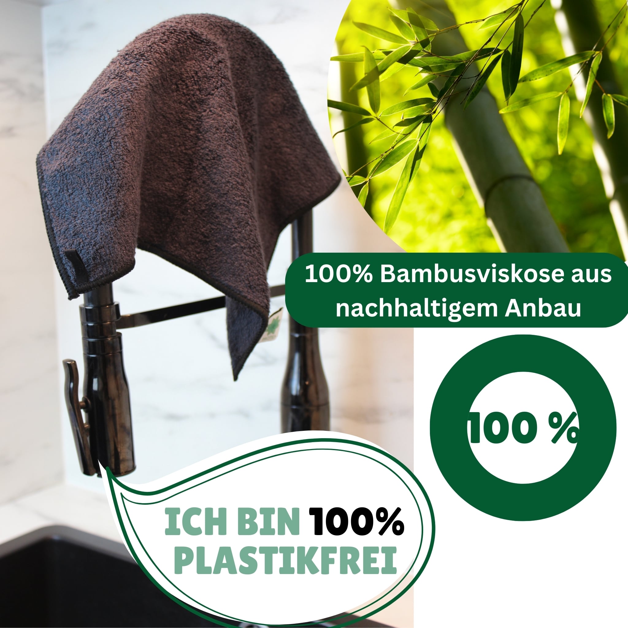Küchen Starter-Set: Nachhaltige Bambustücher, Öko-Spülschwämme & Schwammtücher