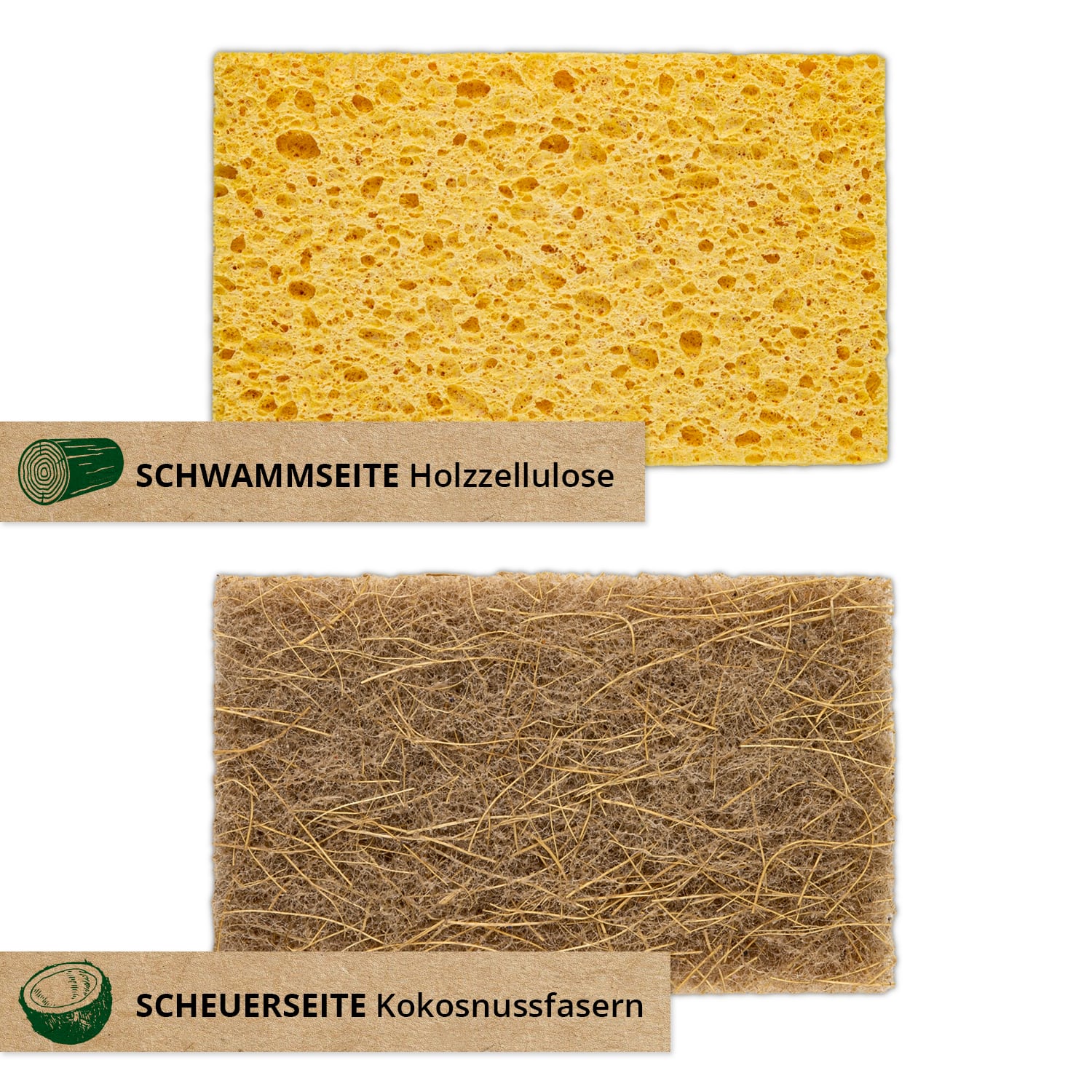 Küchen Starter-Set: Nachhaltige Mikrofasertücher, 2x Öko-Spülschwämme & Schwammtücher