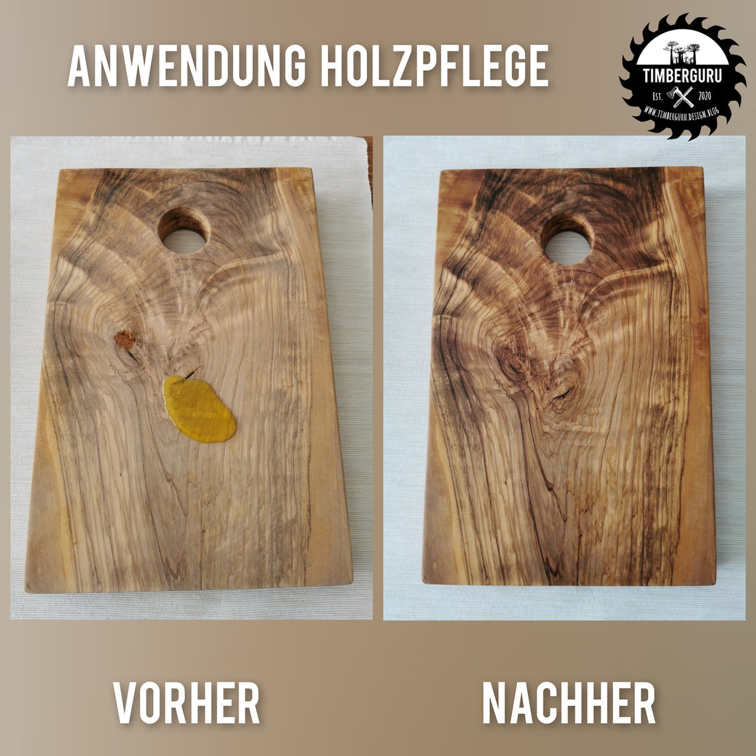 Die Anwendung der Holzpflege ist kinderleicht mit einem Stofftuch.