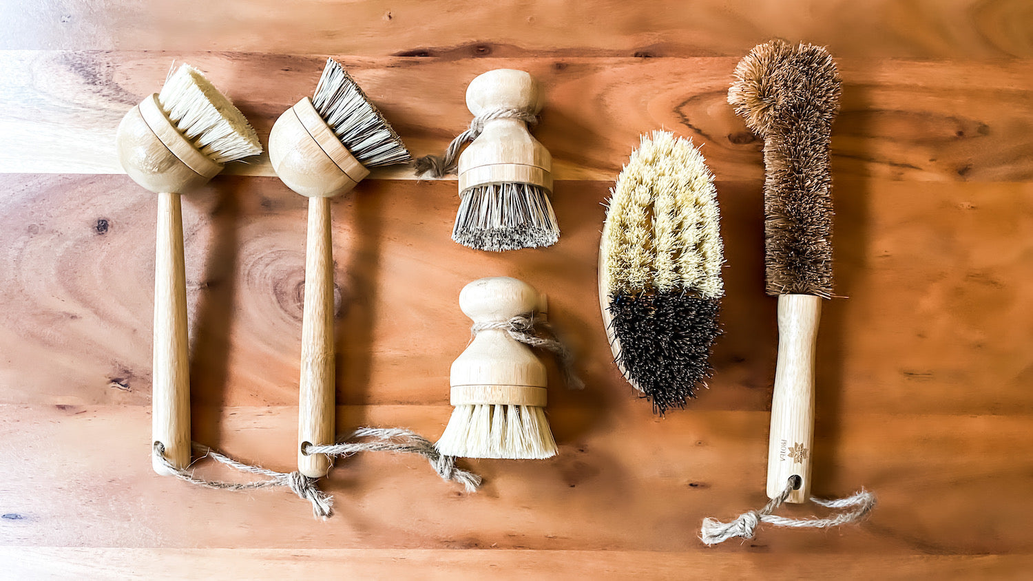 Spülbürste aus Holz Topfbürste Gemüsenbürste Pilzbürste